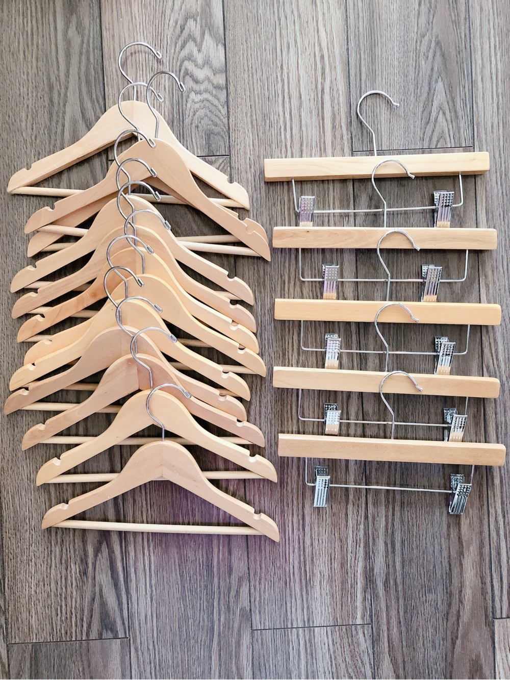 Kids toddler Wooden Clothes Hangers